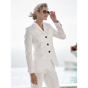 NEW $800 Bogner Mabel Blazer! US 14 XXL or 8 Medium  Off White  Cotton  3 Button